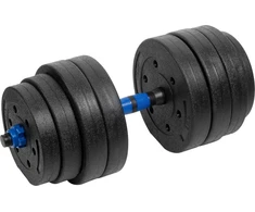 Reguliuojamas bituminis hantelis su jungtimi 1x20kg, REBEL ACTIVE