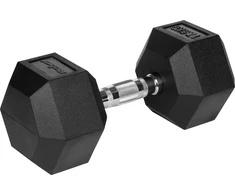Gumuotas ketaus hantelis HEX 17.5kg REBEL ACTIVE