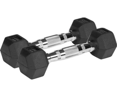 Gumuoti ketaus hanteliai HEX 2x1kg, REBEL ACTIVE