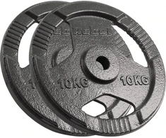 Ketaus svarelių rinkinys 2x10kg, skylė 31mm, plokštė su rankenomis, REBEL ACTIVE