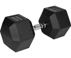 Gumuotas ketaus hantelis HEX 40 kg REBEL ACTIVE