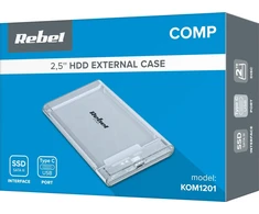 2.5 colio SATA USB C 3.1 Rebel disko korpusas skaidrus