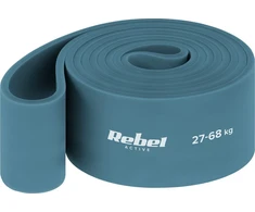 Latekso mankštos juosta - Power Band PL-6, mėlyna 27-68 kg REBEL ACTIVE