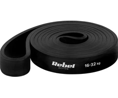 Guma TPE mankštos juosta – „Power Band PT-3“, juoda, 16–32 kg, REBEL ACTIVE