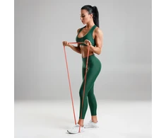 Guma TPE mankštos juosta – „Power Band PT-5“, žalia, 23–55 kg, REBEL ACTIVE