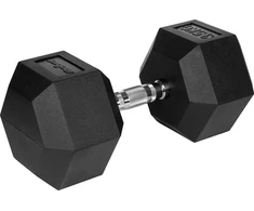 Gumuotas ketaus hantelis HEX 35 kg REBEL ACTIVE