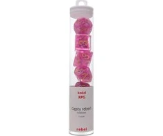 REBEL RPG dice set - Dense core - Violetinė (baltas numbers)