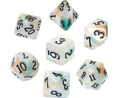 REBEL RPG kauliukų rinkinys – akrilas – aukso rūda
