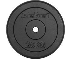 Ketaus svoris 20kg, skylė 31mm, klasikinė plokštė, REBEL ACTIVE