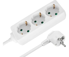 Przedłużacz 3 gniazda 5m typu niemieckiego bez przełącznika (3x1,5mm) Rebel balta