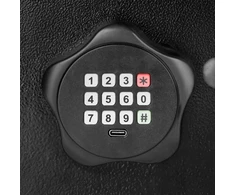 Sejf/ Elektroninis namų seifas su PIN kodu ir raktu – „Rebel RB-7001“ pinigų ir dokumentų seifas