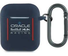 Dėklas Red Bull Raudona Bull Raudona Bull Silicone Logo &amp; Lines AirPods 1 / 2 mėlynos spalvos