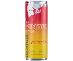 Red Bull Energinis gėrimas, žiemos leidimas, galiojimo laikas 2026-10, Raudona Bull Fuji obuolių ir imbiero skonio, 24 vnt. pakuotė, kaina už 1 vnt.
