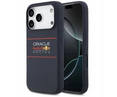 Red Bull Raudona Bull Raudona Bull Silicone Horizontal Centered Logo MagSafe dėklas skirtas Apple iPhone 17 Pro Navy mėlynos spalvos