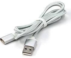 Red Fighter USB laidas (2.0), USB A M - magnetinis antgalis, 1m, sidabrinė