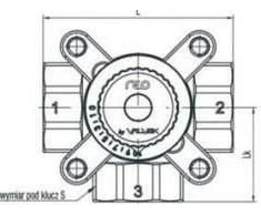 Red Raudona Maišymo vožtuvas RAUDONAS 5/4" Kvs 16 (R051503032)
