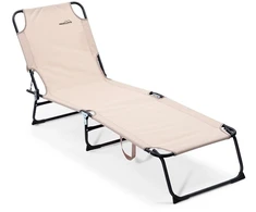 RedCliffs Lauko kėdė BEIGE - Sulankstoma, reguliuojama, universali