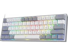 Klaviatūra Redragon K617 Fizz RGB baltas/pilkas