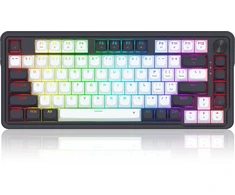 Klaviatūra žaidimams Redragon Ucal Magnetic Redragon UltraMag su laidu magnetyczna su pašvietimu balta ir-juoda