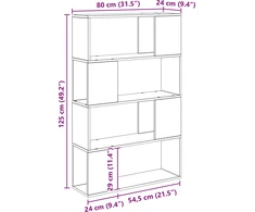 TV staliukas TV spintelių komplektas Ruda 80 x 24 x 125 cm Apdirbta mediena