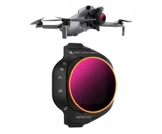 Reguliuojamas ND filtras pilkas ND32–ND512, skirtas DJI Mini 5 Pro dronui, stiklas AGC K&amp;F / 71F5502.0004