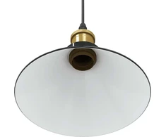 Pakabinamas šviestuvas, reguliuojamo aukščio, E27, blizgios juodos spalvos, Ø 22 cm, metalas