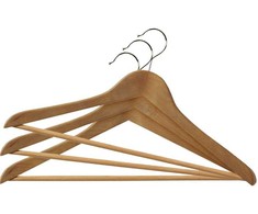 ORDINETT Drabužių pakabos 6 vnt. medinės Mediena 44,5 cm