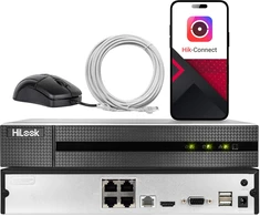 Rejestrator HiLook Rejestrator IP HiLook by Hikvision NVR-104MH-C/4P(STD)(D) / NVR-4CH-5MP/4P 4 kanałowy sieciowy su POE