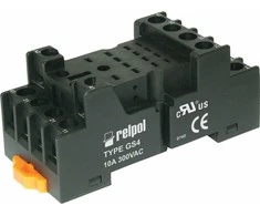 Relpol Relės kištukinis lizdas R4 10A 300V AC juodas GS4 (2613504)