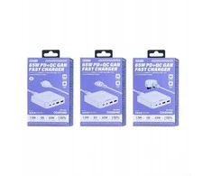 Įkroviklis Remax DONGFENG RP-U183 GaN PD QC Podróżna 2x USB-A 2x USB-C 65 W Baltas (LAD000564)