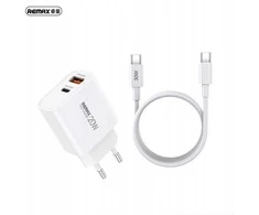 Įkroviklis Remax RP-U120 20W USB-C/USB-A + USB-C to USB-C cable 1.0m baltas