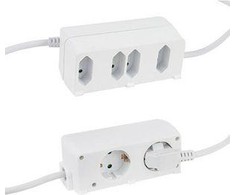 REV Multiple Socket Outlet BiniPlus 6 kartus baltas