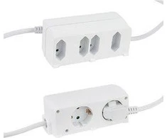 REV Multiple Socket Outlet BiniPlus 6 kartus baltas