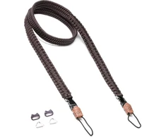 REV C-ROPE Kameragurtas Traveler iš parakordo 125 cm tamsios kavos spalvos mažmeninė prekyba