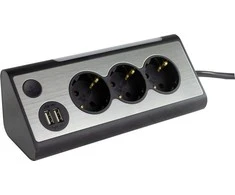 REV LIGHT SOCKET 3 kartus kelių lizdų lizdas + 2x USB
