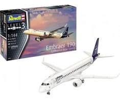 Revell Embraer 190 Lufthansa nauja livrea 1:144 plastikinis lėktuvo modelis