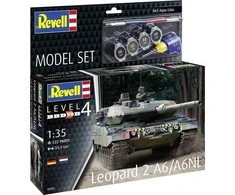 Revell Leopard 2 A6/A6NL tankas 1/35 – dovanų rinkinys su dažais, klijais