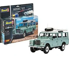 Revell Land Rover Series III 1:24 dovanų rinkinys su dažais ir klijais (67047)