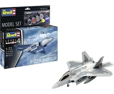Revell Lockheed Martin F-22A Raptor 1/72 dovanų rinkinys su dažais, klijais