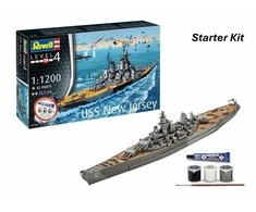 Revell USS New Jersey karo laivo modelis 1:1200 dovanų rinkinys