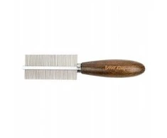 Revlon Išskirtinės dvipusės šukos gyvūnams, su metaliniu antgaliu, iš buko medienos, 38/65 kaiščiai, matmenys: 4 x 18,8 cm