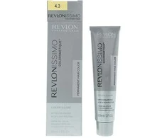 Revlon Revlonissimo Colorsmetique Hyaluronic Acid Permanent Hair Dye 4.3 Medium Golden Brown, 60 ml