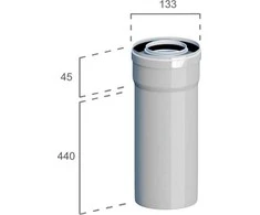 Ricomgas Kamino vamzdis koncentrinis 0,50m DN80/125