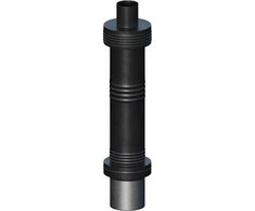 Ricom VERTICAL OUTLET, Juodas Plieninis galas, DN60/100