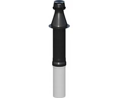 Ricomgas Kamino terminalas koncentrinis vertikalus DN60/100 (juodas)