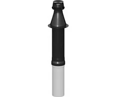 Ricomgas Kamino terminalas koncentrinis vertikalus DN80/125 (juodas)