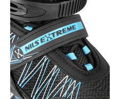 Riedučiai/ledo ritulio pačiūžos Nils Extreme NH11912 juodi-mėlyni - PU76 mm/82A (M 35-38)