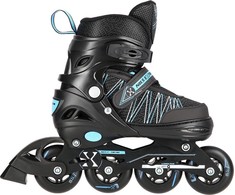 Riedučiai/ledo ritulio pačiūžos Nils Extreme NH11912 juodi-mėlyni - PU76 mm/82A (M 35-38)