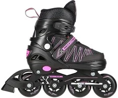 Riedučiai/ledo ritulio pačiūžos Nils Extreme NH11912 juodi-rožiniai - PU70 mm/82A (S 31-34)