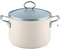 Riess Avorio Tall puodas su dangteliu 4,0l 20cm QUARTZ EEMAL AUSTRIJA